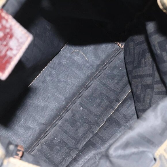 FENDI Zucca Canvas Tote Bag Brown Black Auth 112832 - Picture 13 of 16